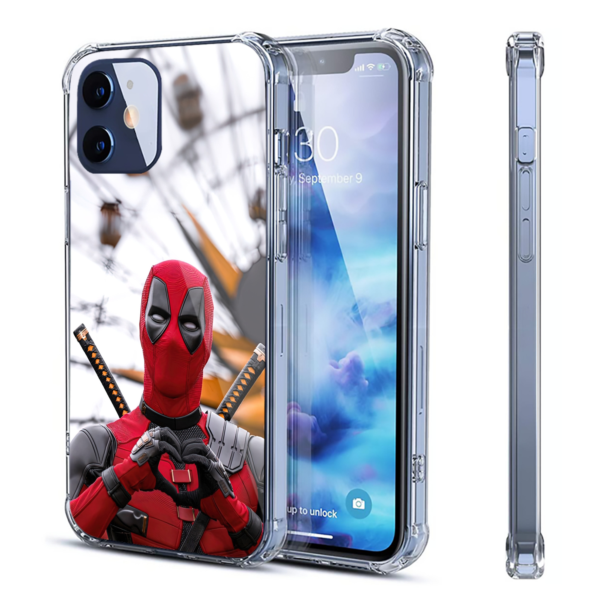 （画像用） Deadpool デッドプール 【iPhone 12シリーズ対応】透明スマホケース（クリアソフトケース）